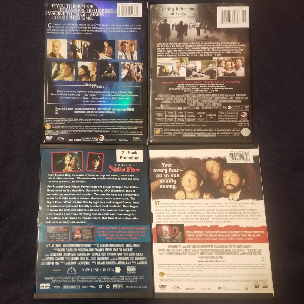 Horror masters dvd bundle: Stephen King (It & others), & Shymalan - Picture 2 of 5